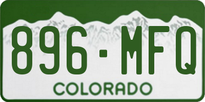 CO license plate 896MFQ