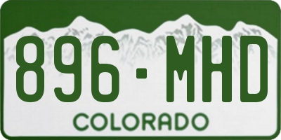 CO license plate 896MHD