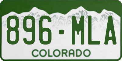 CO license plate 896MLA