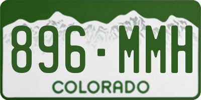 CO license plate 896MMH