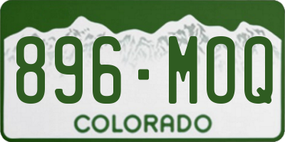 CO license plate 896MOQ