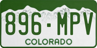 CO license plate 896MPV
