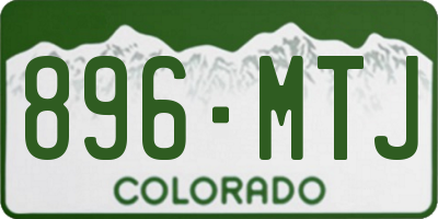 CO license plate 896MTJ