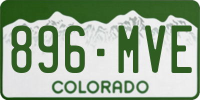 CO license plate 896MVE