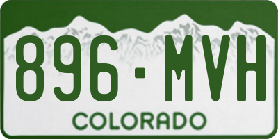 CO license plate 896MVH