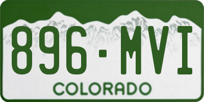 CO license plate 896MVI