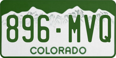 CO license plate 896MVQ
