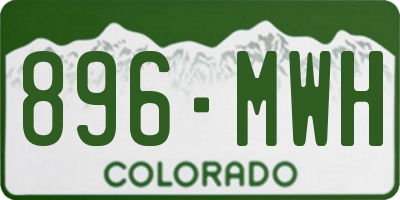 CO license plate 896MWH