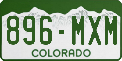 CO license plate 896MXM