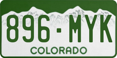 CO license plate 896MYK