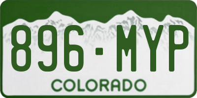CO license plate 896MYP