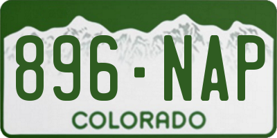 CO license plate 896NAP