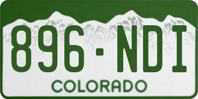 CO license plate 896NDI