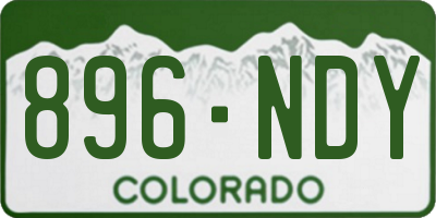 CO license plate 896NDY