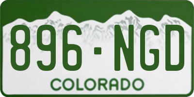 CO license plate 896NGD