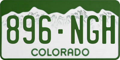 CO license plate 896NGH