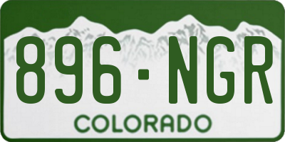 CO license plate 896NGR