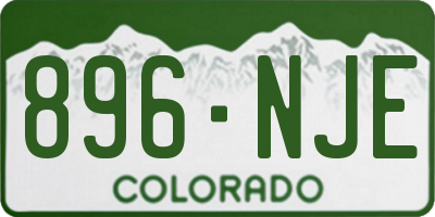 CO license plate 896NJE