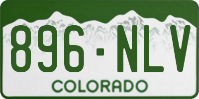 CO license plate 896NLV