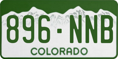 CO license plate 896NNB
