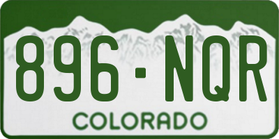 CO license plate 896NQR