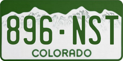 CO license plate 896NST