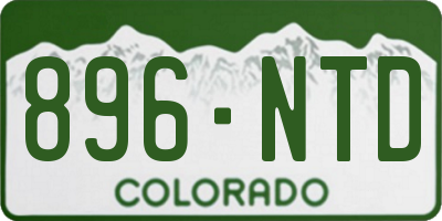 CO license plate 896NTD