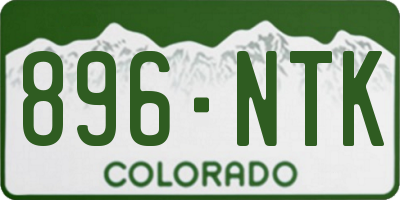 CO license plate 896NTK