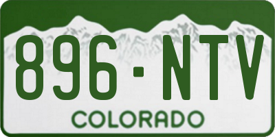 CO license plate 896NTV