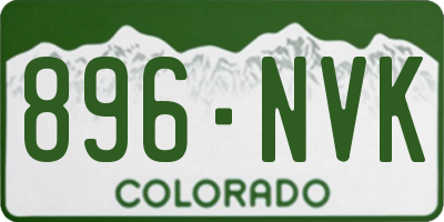 CO license plate 896NVK