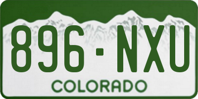 CO license plate 896NXU