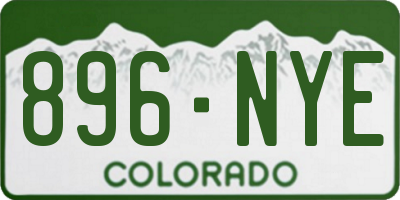 CO license plate 896NYE