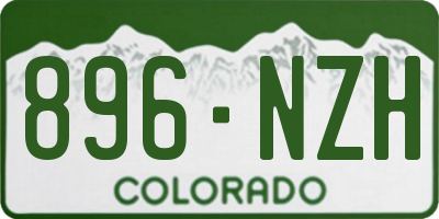 CO license plate 896NZH