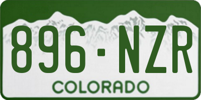 CO license plate 896NZR
