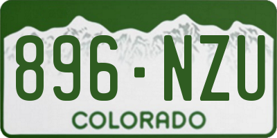 CO license plate 896NZU