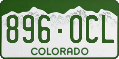 CO license plate 896OCL