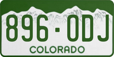 CO license plate 896ODJ