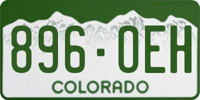 CO license plate 896OEH