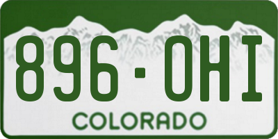 CO license plate 896OHI