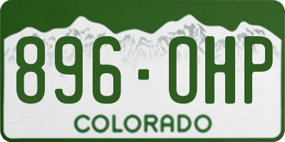 CO license plate 896OHP