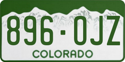CO license plate 896OJZ