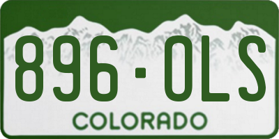 CO license plate 896OLS