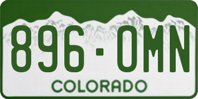 CO license plate 896OMN