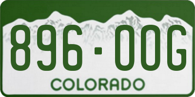 CO license plate 896OOG