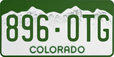 CO license plate 896OTG