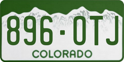 CO license plate 896OTJ