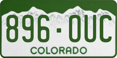 CO license plate 896OUC