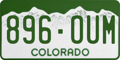 CO license plate 896OUM