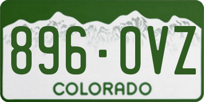 CO license plate 896OVZ