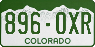 CO license plate 896OXR